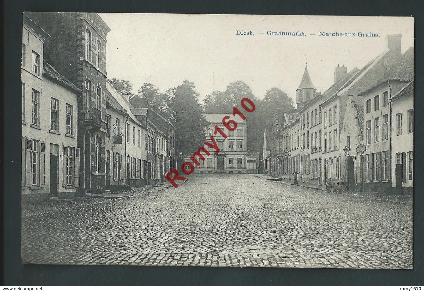 DIEST.   Graanmarkt.  Marché Aux Grains. 1909.    2 Scans. - Diest