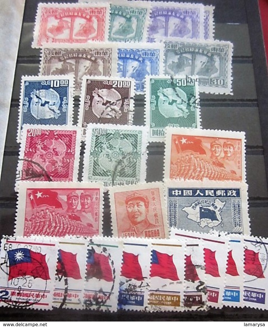Chine 25 Timbres Oblitérés-Stamps-République Populaire-Asia China-Popular Republic-中国邮票印章 - 人民共和国 - 亚洲中国 - 人民共和国航空邮件 - - Collections, Lots & Series