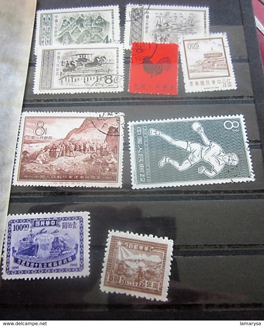 Chine 9 Timbres Oblitérés-Stamps-République Populaire-Asia China-Popular Republic-中国邮票印章 - 人民共和国 - 亚洲中国 - 人民共和国航空邮件 - - Lots & Serien