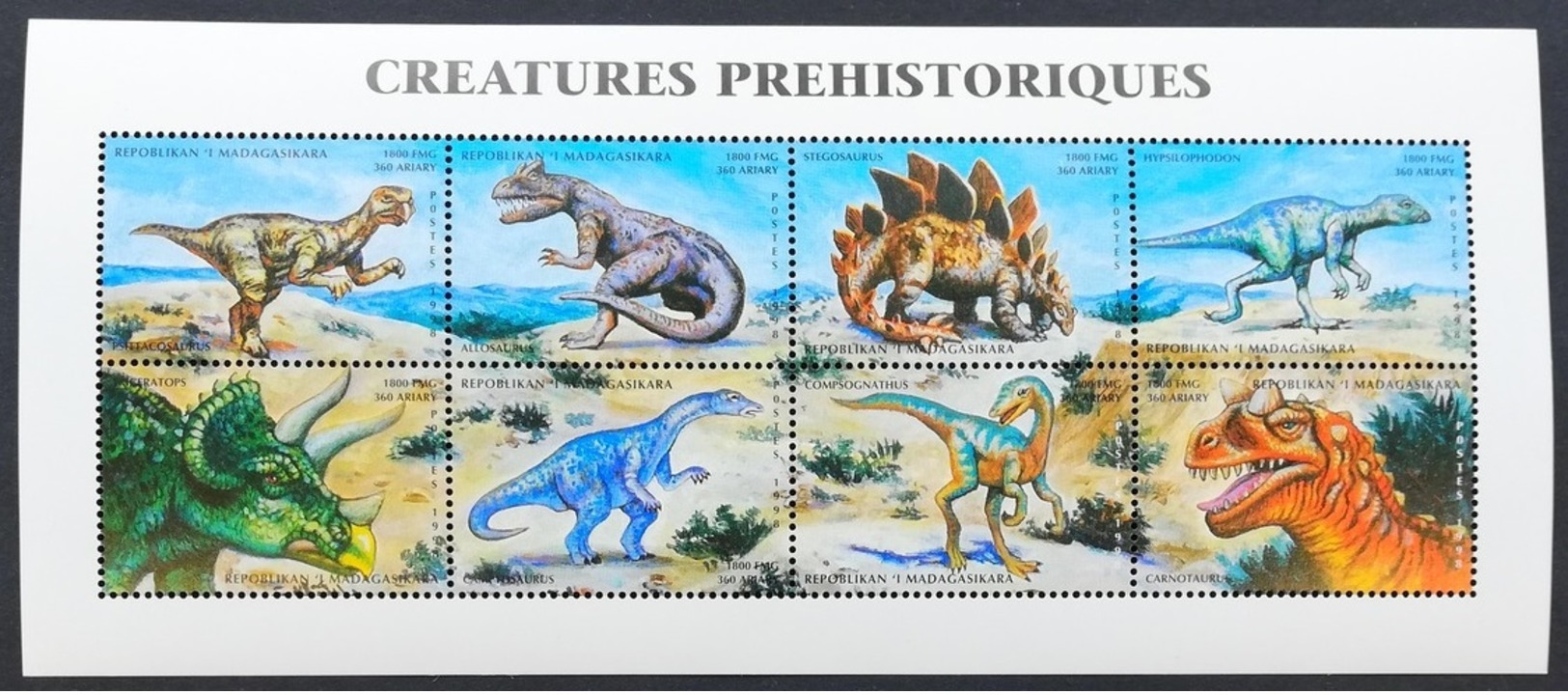 Madagascar 1999**Mi.2291-98  (Dinosaurs ) [8;116] - Vor- U. Frühgeschichte