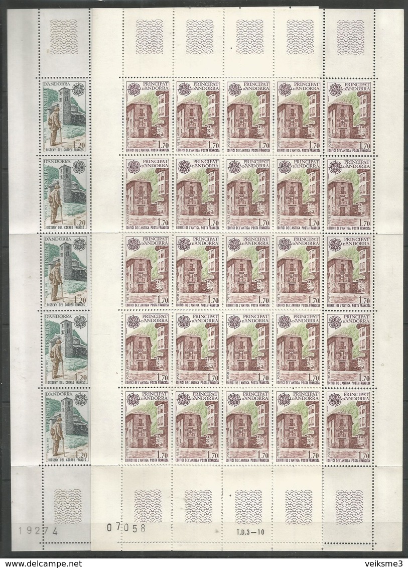 25x ANDORRA - MNH - Europa-CEPT - Architecture - 1979 - Folded Sheets - 1979