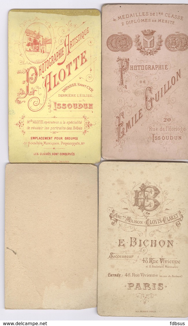 7 Cartes Vieux  Avec Photo -  E. BIchon - E. Guillon - Alotte - Voir Scan - Altri & Non Classificati