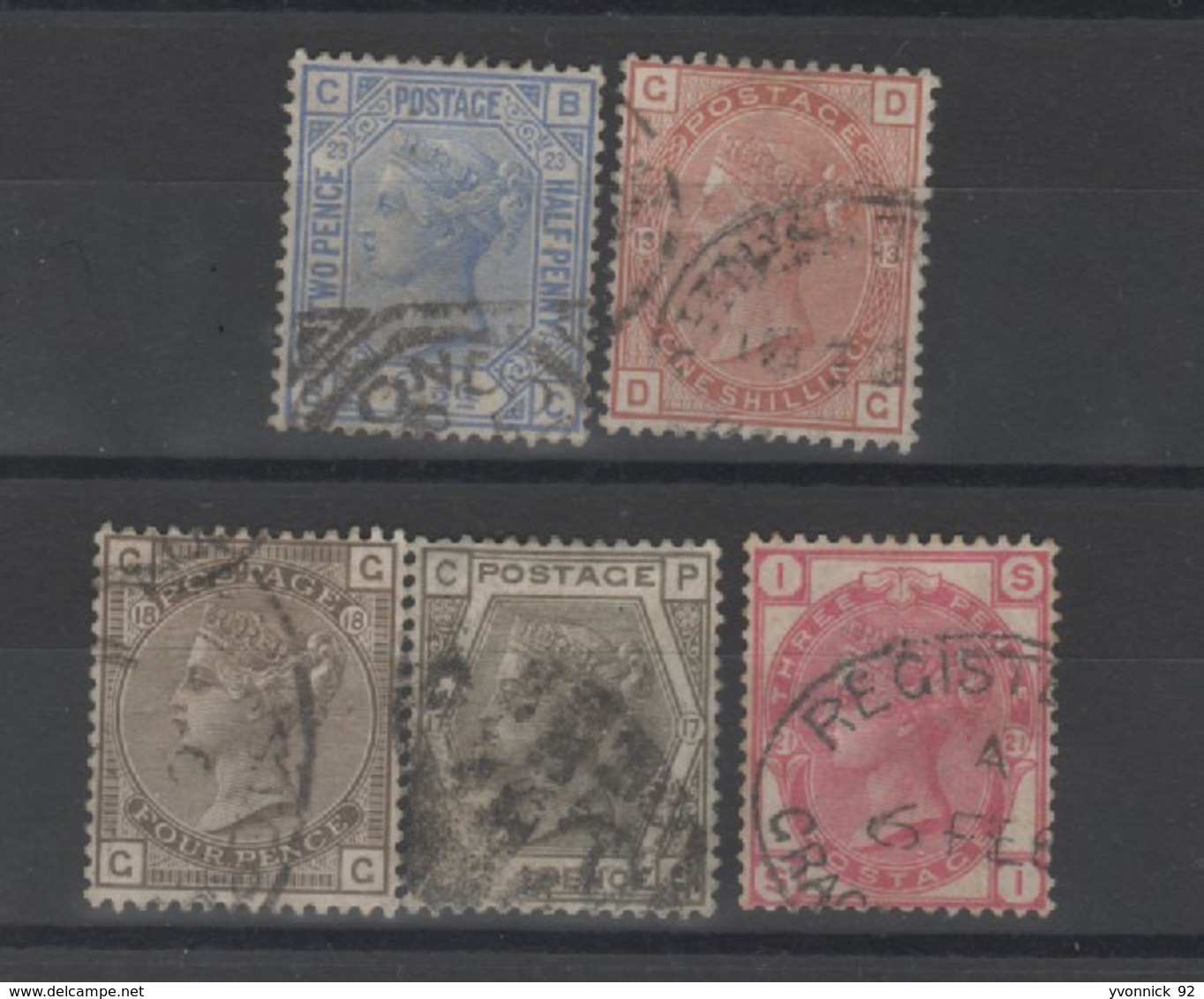 Grande Bretagne -  Victoria (1880 ) N°62/66 - Used Stamps