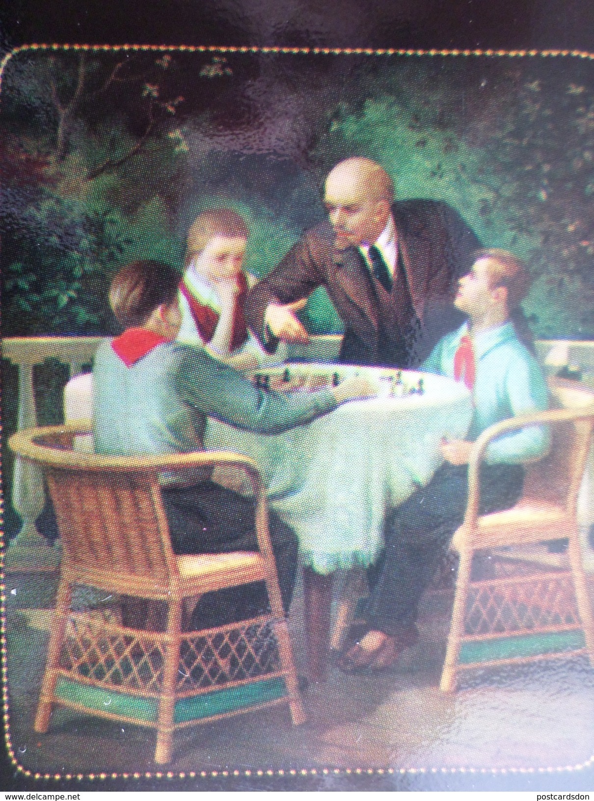 Rare Postcard Set "Lenin Image In Art Works Of Soviet Masters" - JEU - ECHECS - CHESS . OLD USSR PC 1969 - Echecs