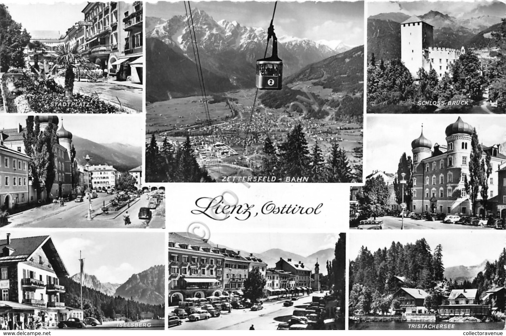 Cartolina Lienz Multi Visioni Vedute Funivia 1960 - Sin Clasificación