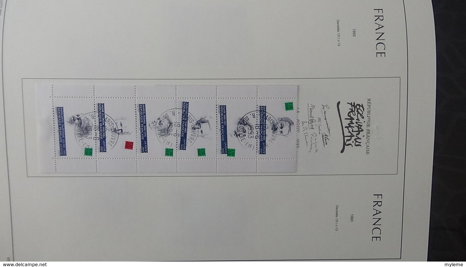 Collection LEUCHTTURM  France de 1986 à 2000 oblitéré (toutes les photos n'ont pas été prises)  Côte très sympa !!!