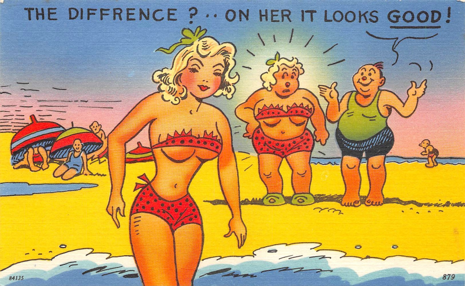 HUMOUR // PIN-UPS // " THE DIFFRENCE ?... ON HER IT LOOKS GOOD ! " - Pin-Ups