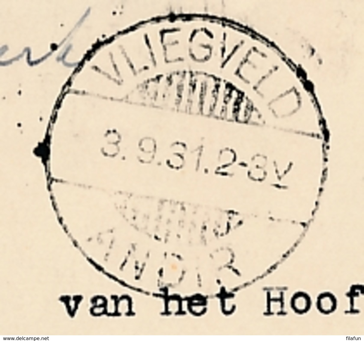 Nederlands Indië - 1931 - 2 & 10 Cent Op LP-drukwerkje Van LB VLIEGVELD/ANDIR Naar Batavia - Nederlands-Indië