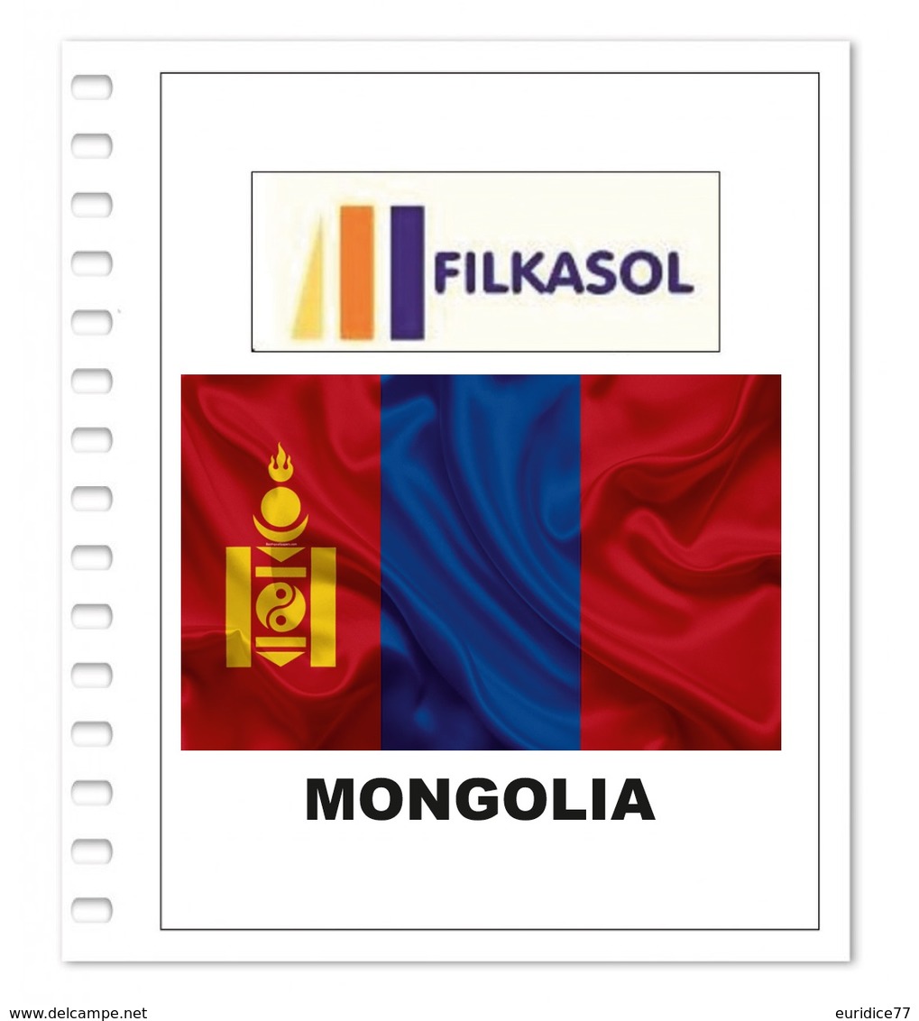 Suplemento Filkasol Mongolia 2018 - Ilustrado Para Album 15 Anillas - Pre-Impresas