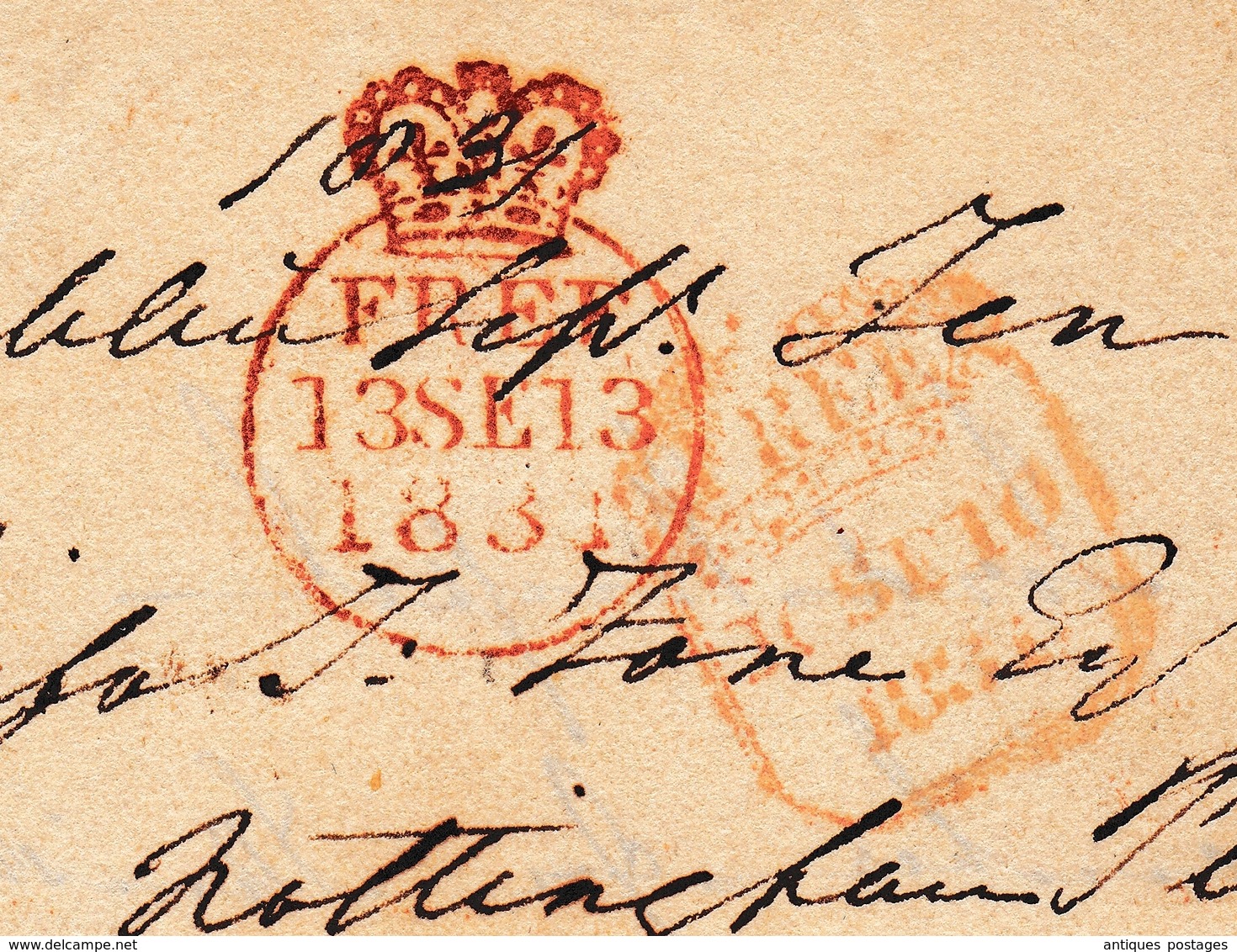 England 1831 London United Kingdom Free Pre Stamp Front Only - ...-1840 Préphilatélie