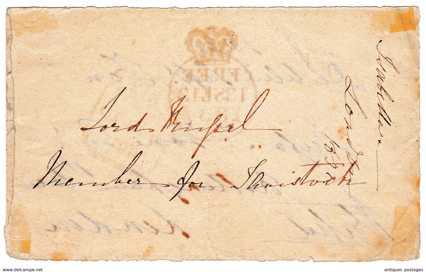 England 1831 London United Kingdom Free Pre Stamp Front Only