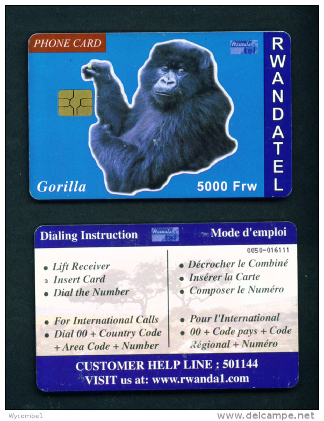 RWANDA - Chip Phonecard - Ruanda