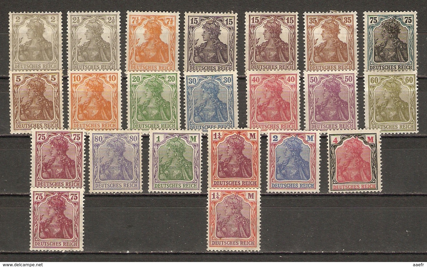 Allemagne Reich 1916/22 - Germania - Petit Lot De 22 Timbres  - 21 MH - 1 NSG (2M) - Alla Rinfusa (max 999 Francobolli)