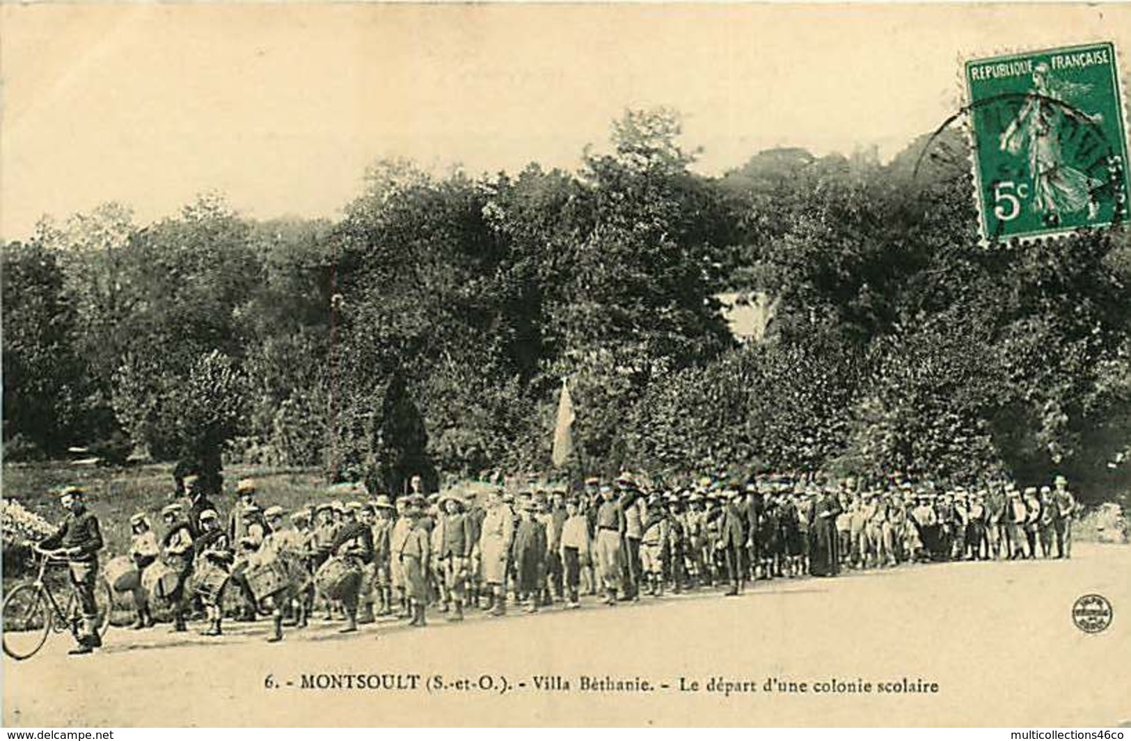 080419A - 95 MONTSOULT Villa Béthanie Le Départ D'une Colonie Scolaire - Fanfare Tambour Vélo - Montsoult