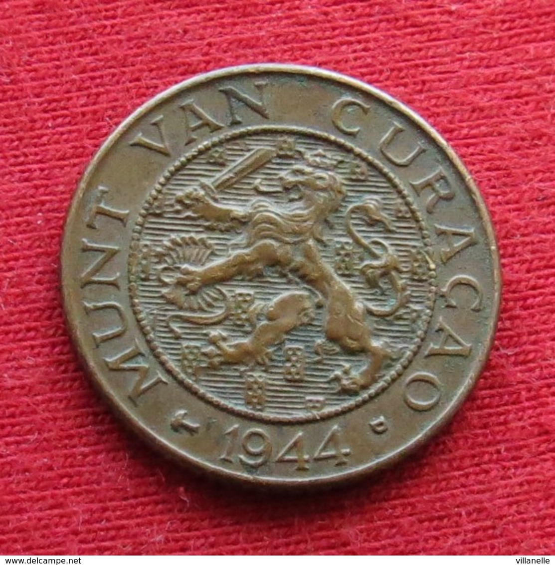 Curacao 1 Cent 1944 KM# 41 Netherlands Antilles Antillen Antilhas Antille Antillas - Curacao