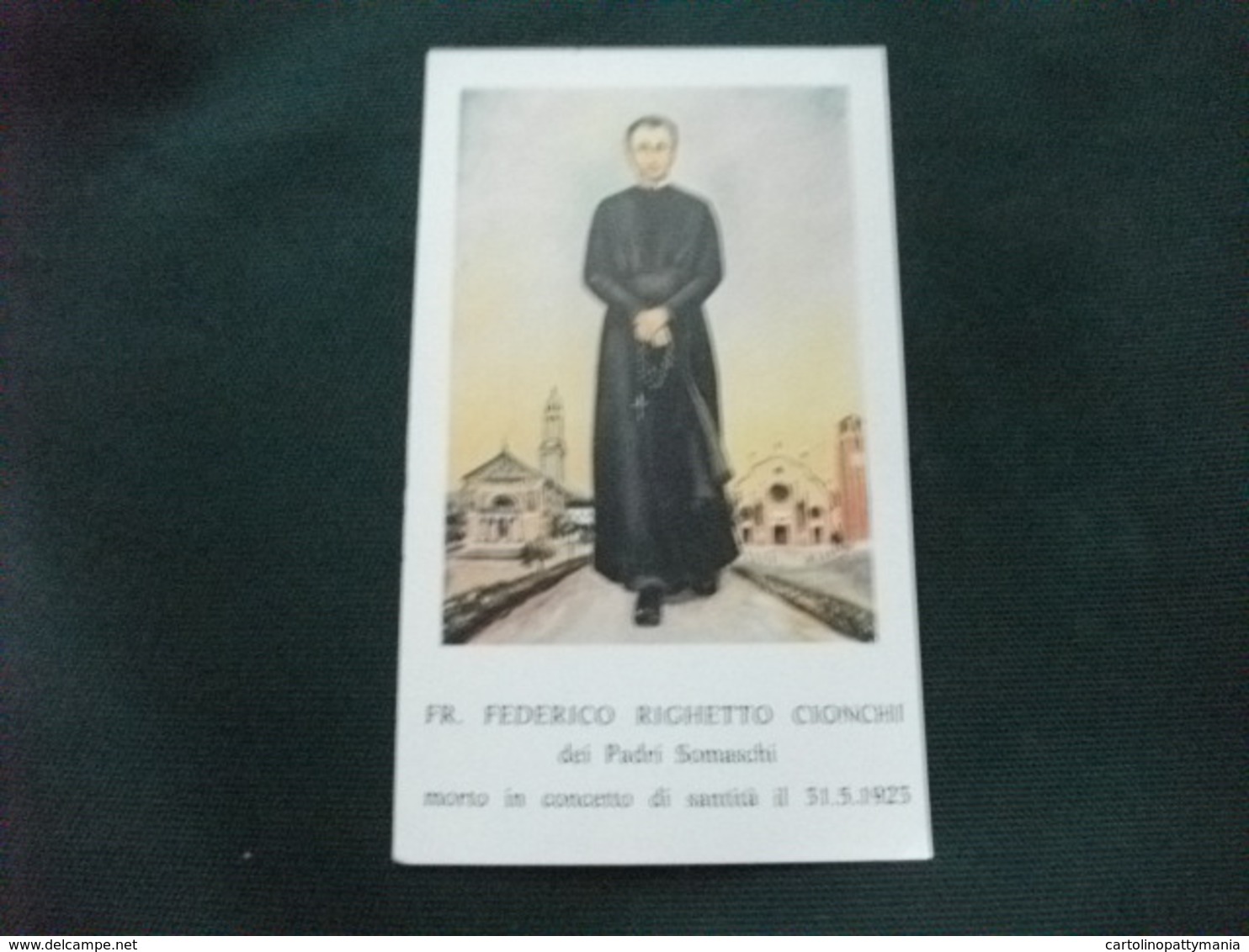 SANTINO HOLY PICTURE IMAGE SAINTE FR. FEDERICO RIGHETTO CIONCHI PADRI SOMASCHI - Religione & Esoterismo