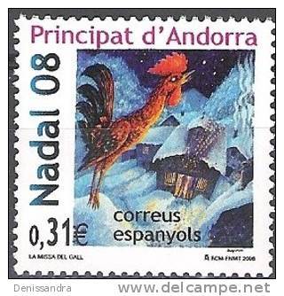 Andorra Español 2008 Yvert 346 Neuf ** Cote (2015) 1.20 Euro Noël - Neufs