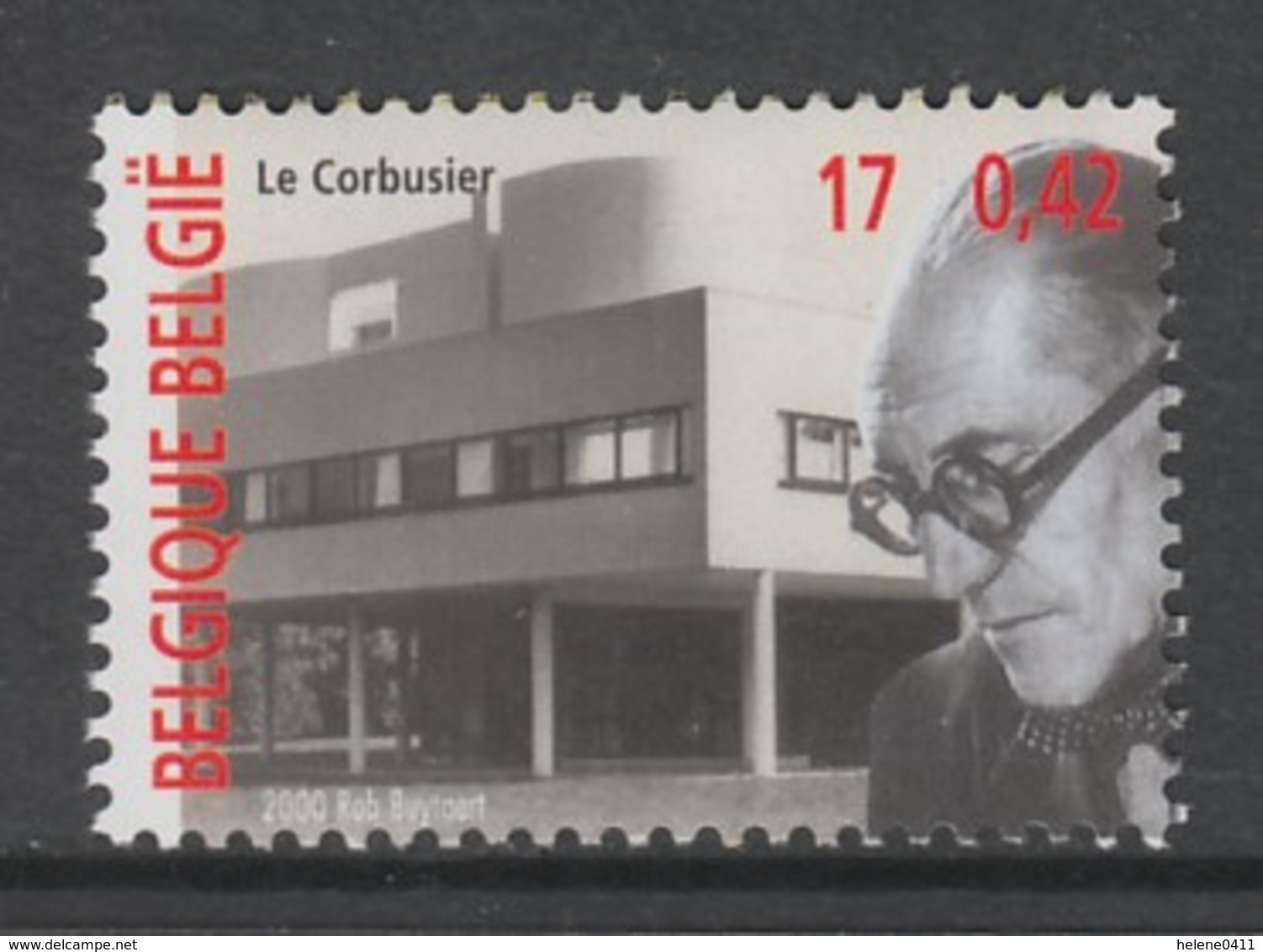 TIMBRE NEUF DE BELGIQUE - L'ARCHITECTE LE CORBUSIER N° Y&T 2951 - Autres & Non Classés