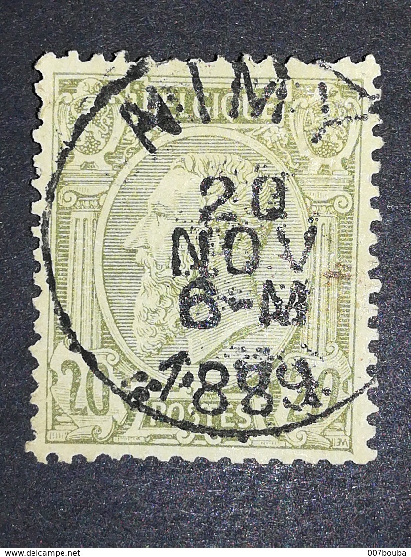 COB N ° 47 Oblitération Nimy 1889 - 1884-1891 Léopold II