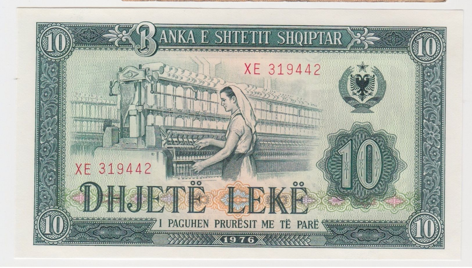 ALBANIE 10 Leke 1976 P43a UNC - Albanie