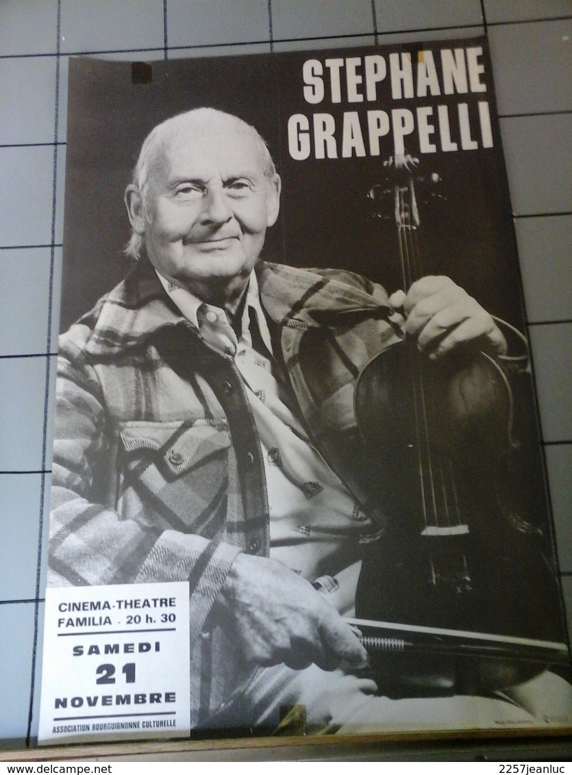 Affiche - Spephane Grappelli Au Cinéma Theatre Familia - Affiches & Posters