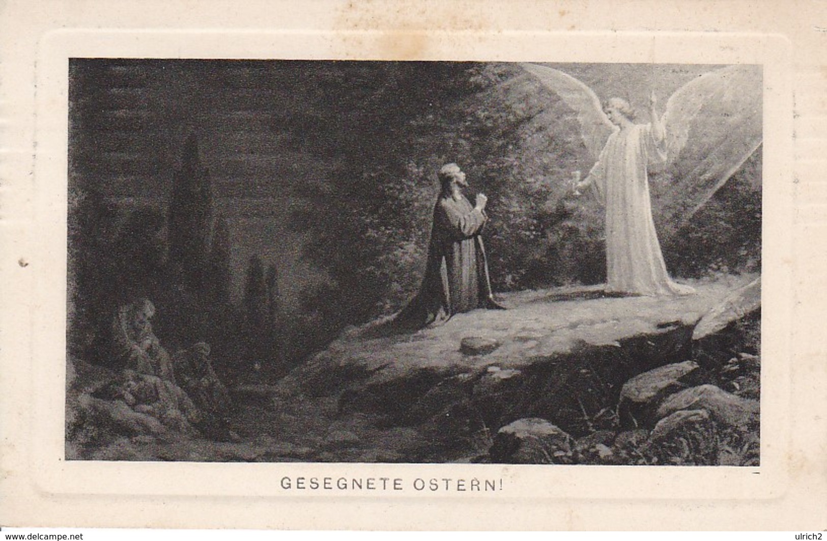 AK Gesegnete Ostern - Betender Mönch Und Engel - 1912 (40505) - Ostern