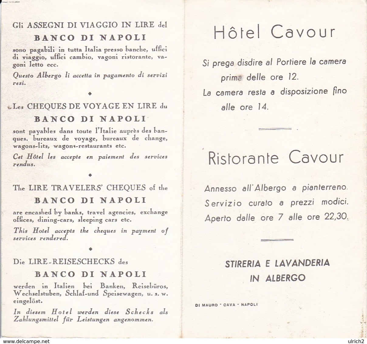 Map Napoli - Hotel Cavour  (40510) - Geographical Maps