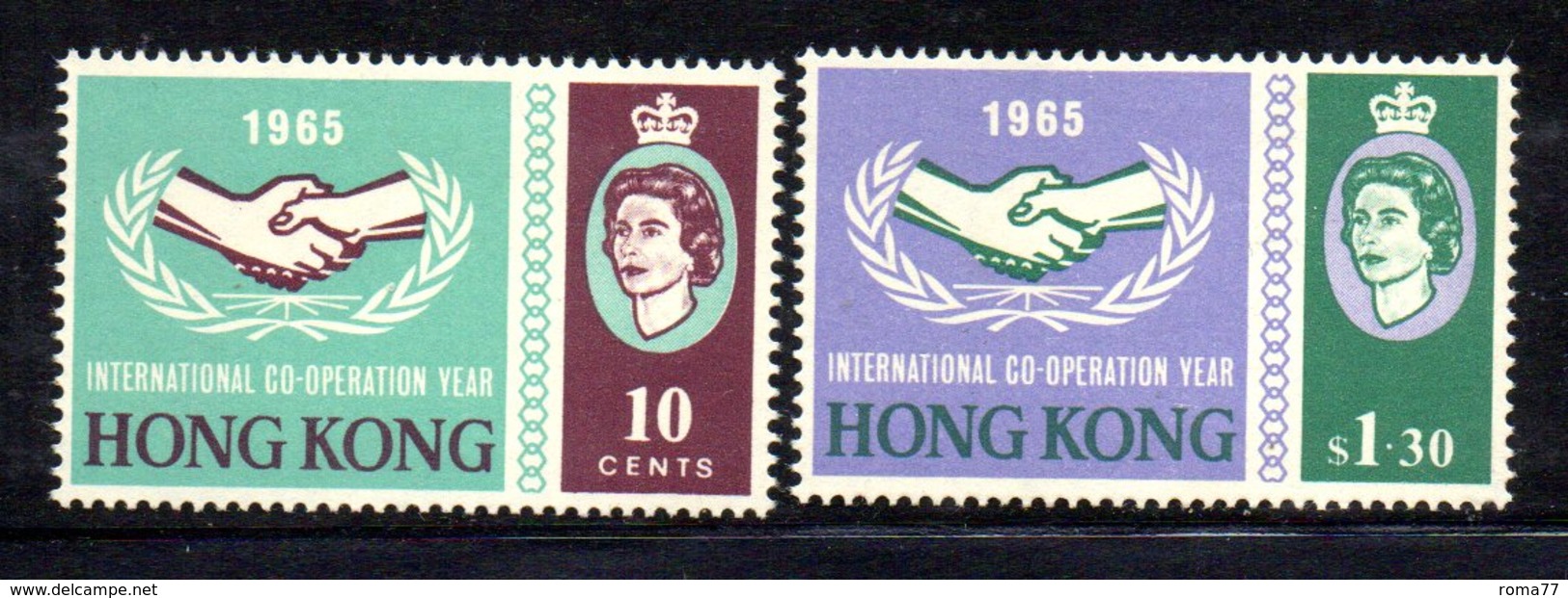 APR119 - HONG KONG 1965,  Yvert N. 214/215  ***  Serie Nuova COOPERAZIONE - Nuovi