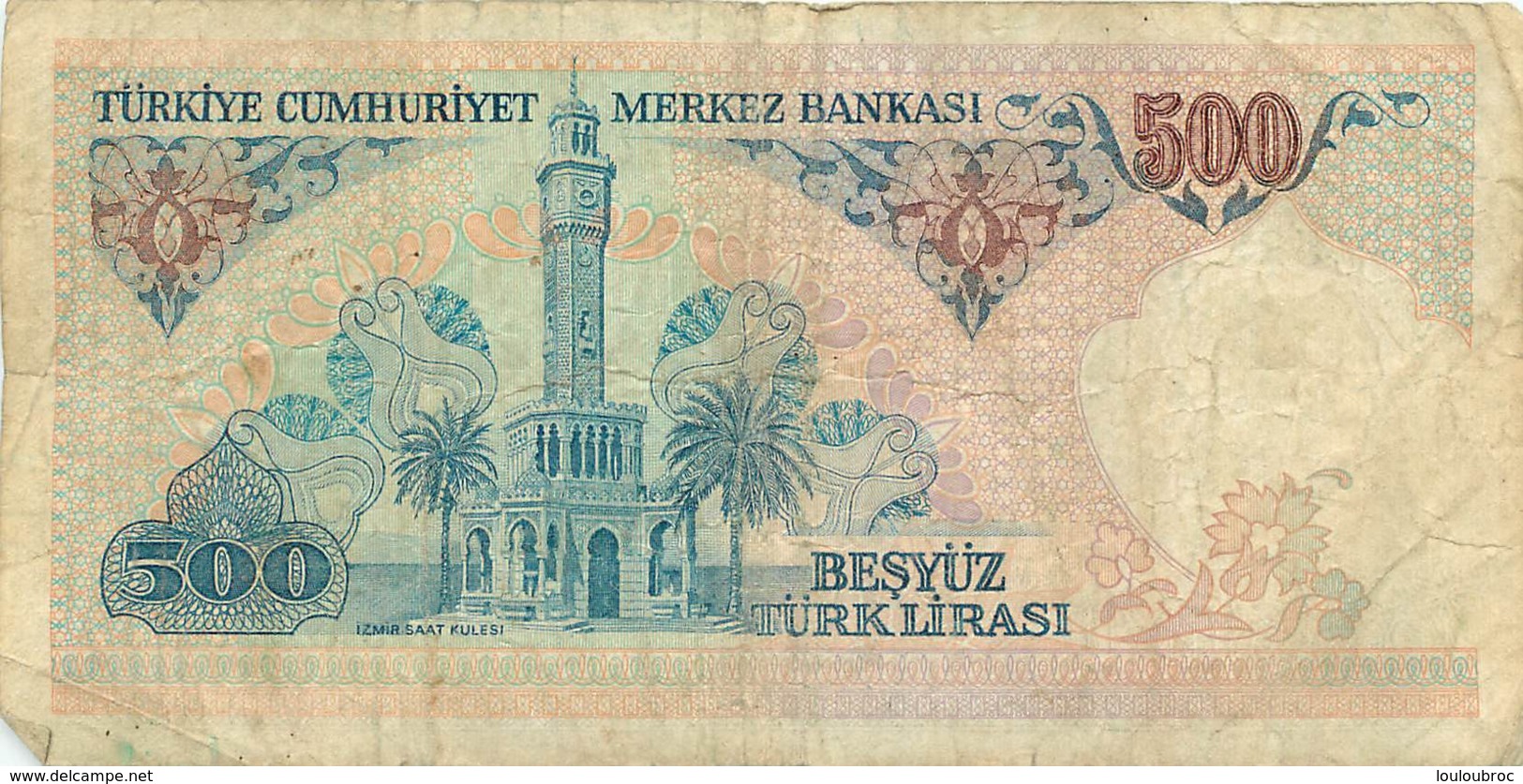 BILLET TURKIYE  500  BANKASI - Turkey