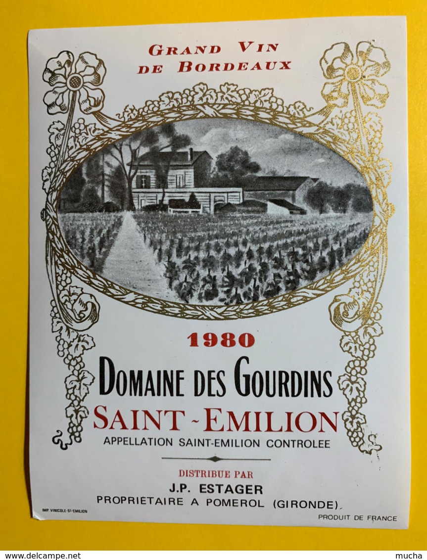 10243 - Domaine Des Gourdins  1980  Saint Emilion - Bordeaux