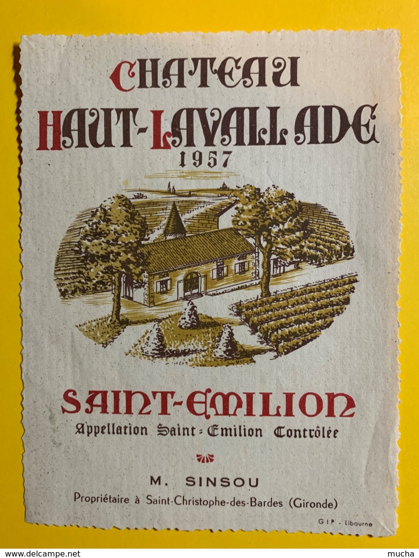 10246 - Château Haut-Lavallade 1957 Saint Emilion - Bordeaux