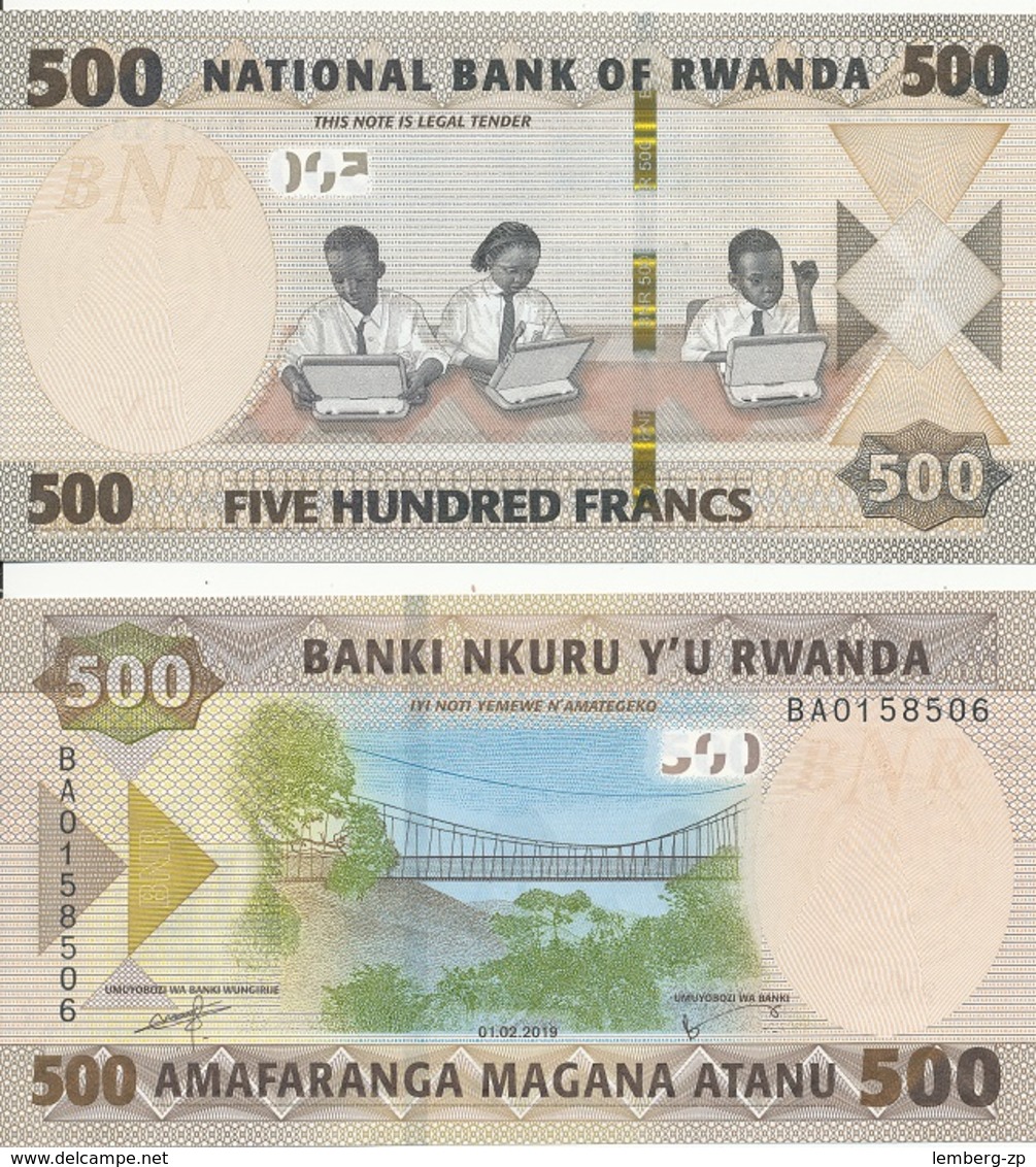 Rwanda - 500 Francs 2019 UNC Lemberg-Zp - Rwanda