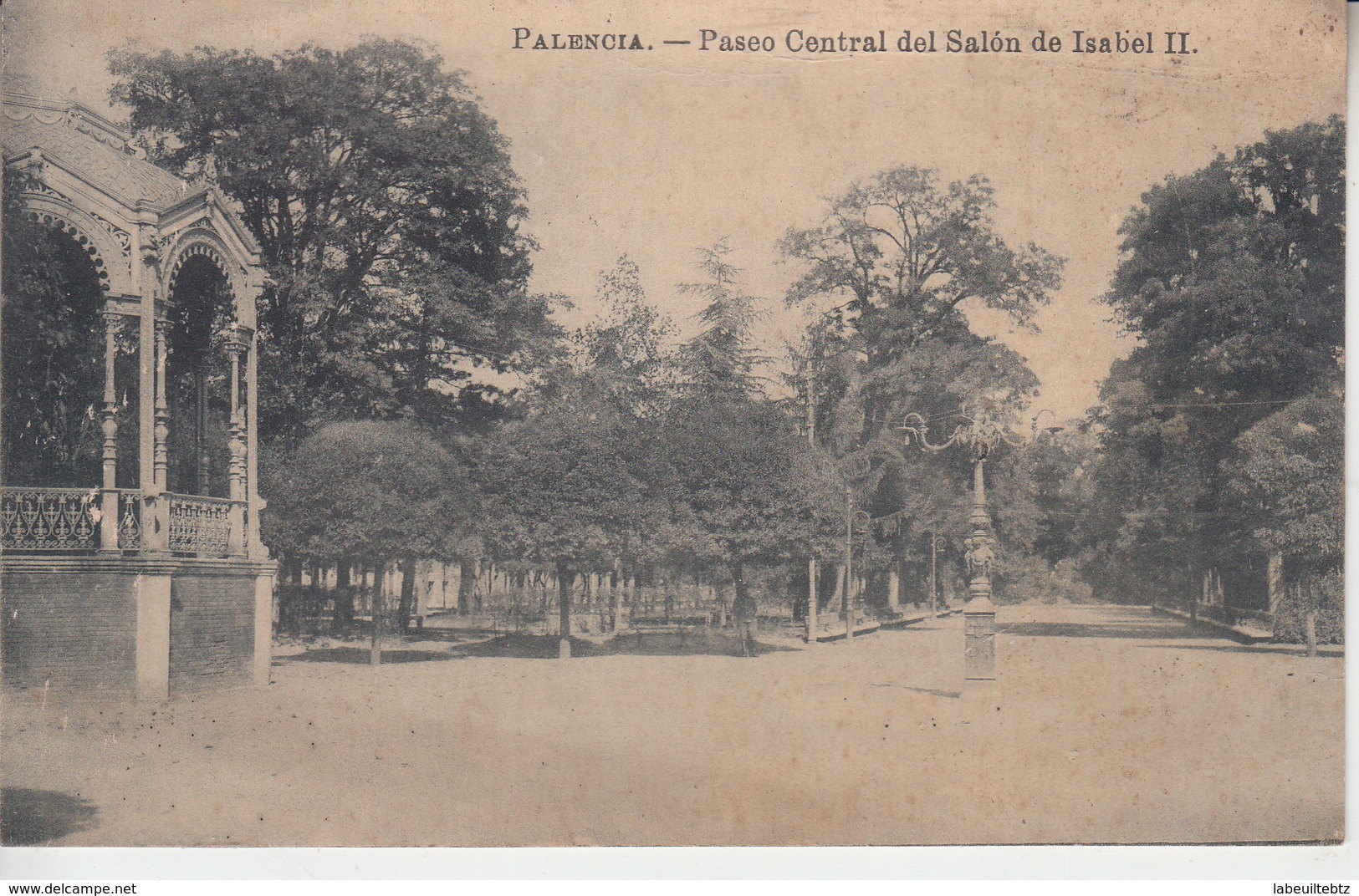 PALENCIA - Paséo Central Del Salon De Isabel II    PRIX FIXE - Palencia
