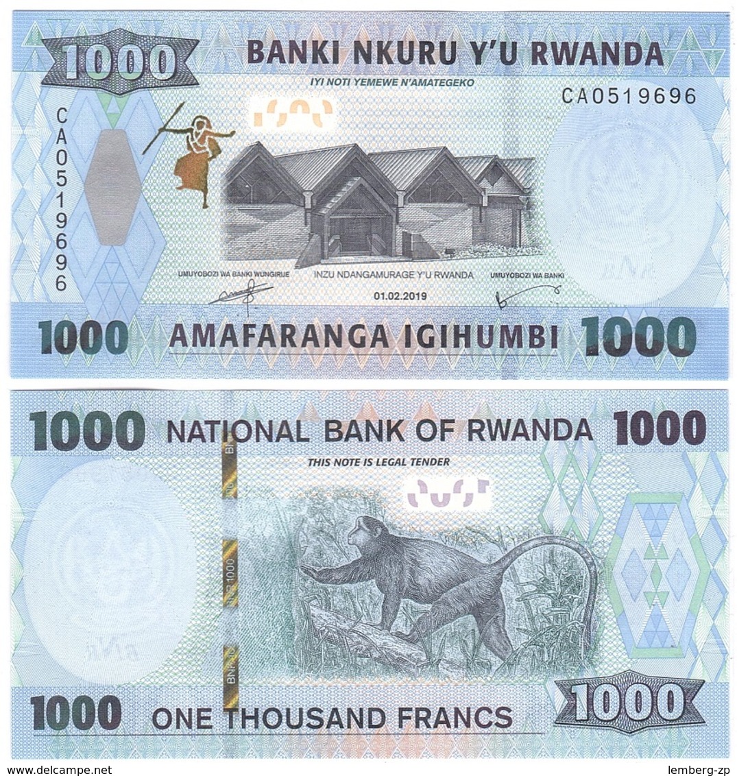 Rwanda - 1000 Francs 2019 UNC Lemberg-Zp - Ruanda