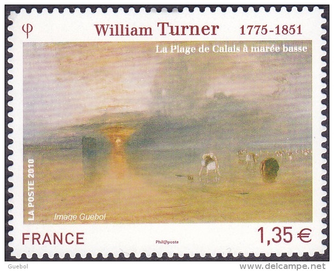 France Autoadhésif ** N°  402 Au Modèle 4438 - Peinture - Oeuvre De Willian TURNER - La Plage à Calais à Marée Basse - Neufs
