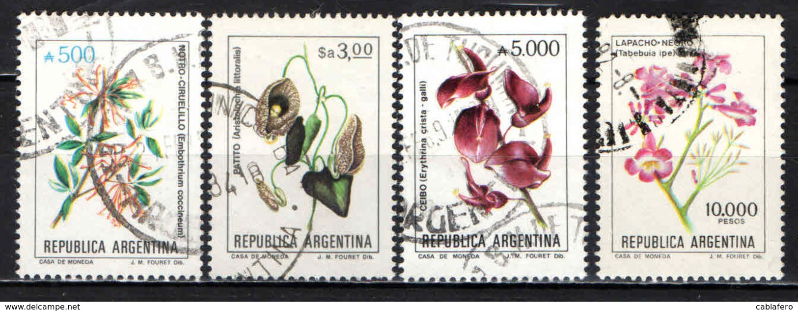 ARGENTINA - 1982 - FIORI - FLOWERS - USATI - Usati