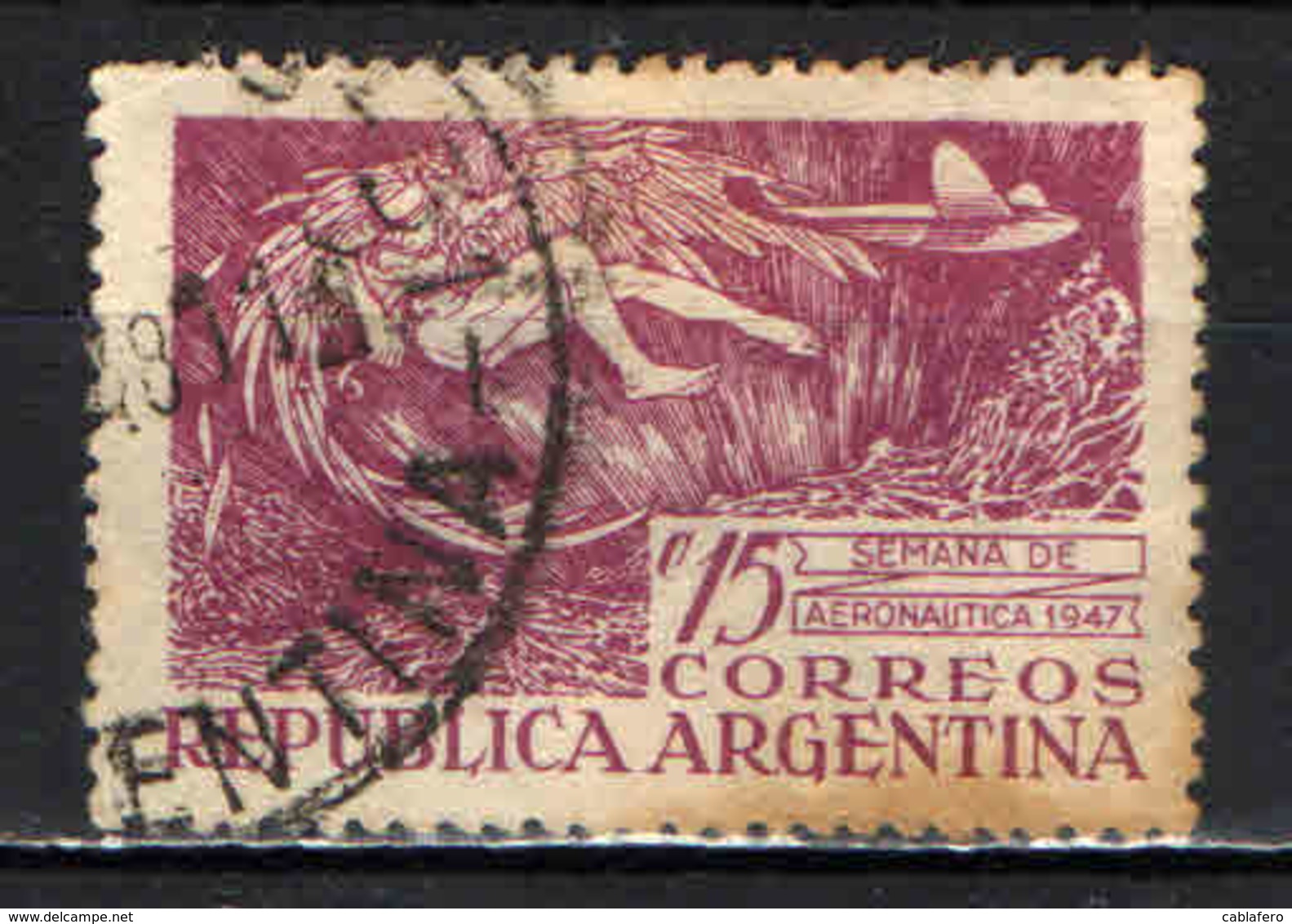 ARGENTINA - 1947 - SETTIMANA DELL'AERONAUTICA - USATO - Usati