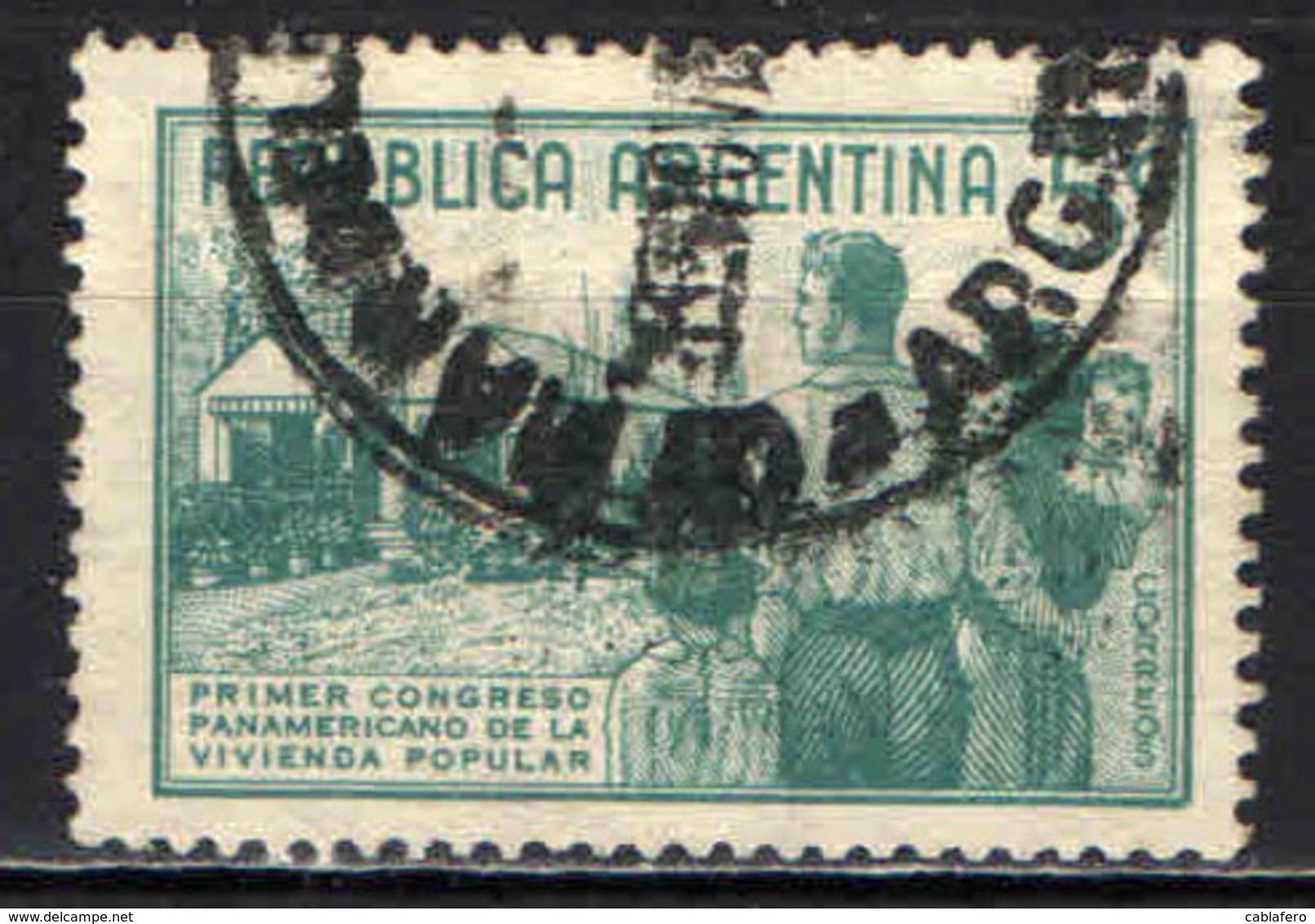 ARGENTINA - 1939 - PRIMO CONGRESSO PANAMERICANO SUGLI ALLOGGI POPOLARI - USATO - Usati