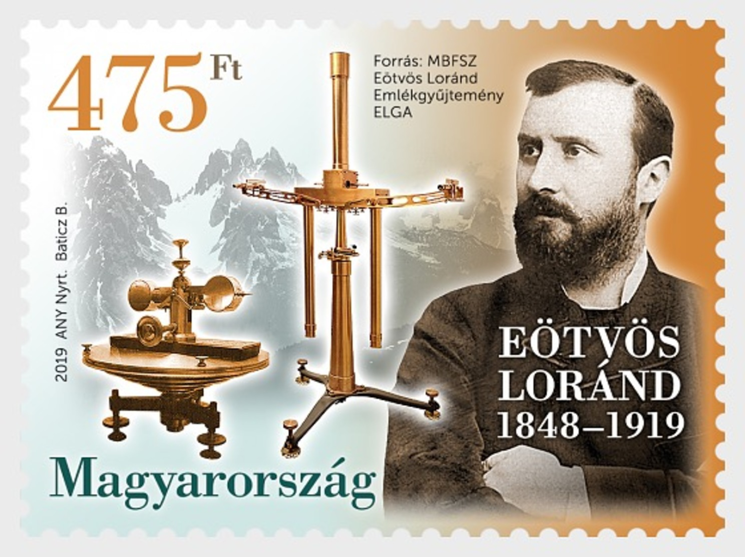 H01 Hungary 2019Famous Hungarians - Roland Eotvos MNH Postfrisch - Ungebraucht