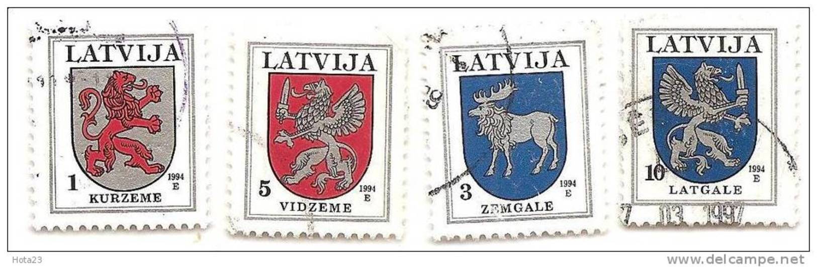 Latvia  / Lettonia  - LOGO SMALL CITY  -1994 Year  SET Stamps - O - Lettonie