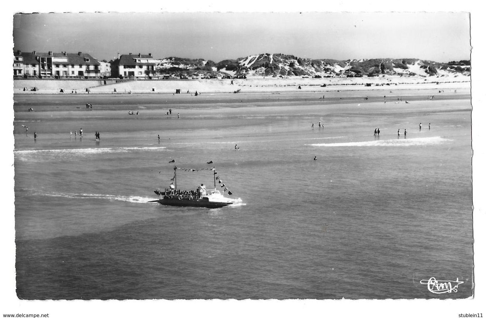 Fort-Mahon (Somme)  Sortie Du Bateau-promenade     (CPSM, Bords Dentelés, Format 9 X 14) - Fort Mahon