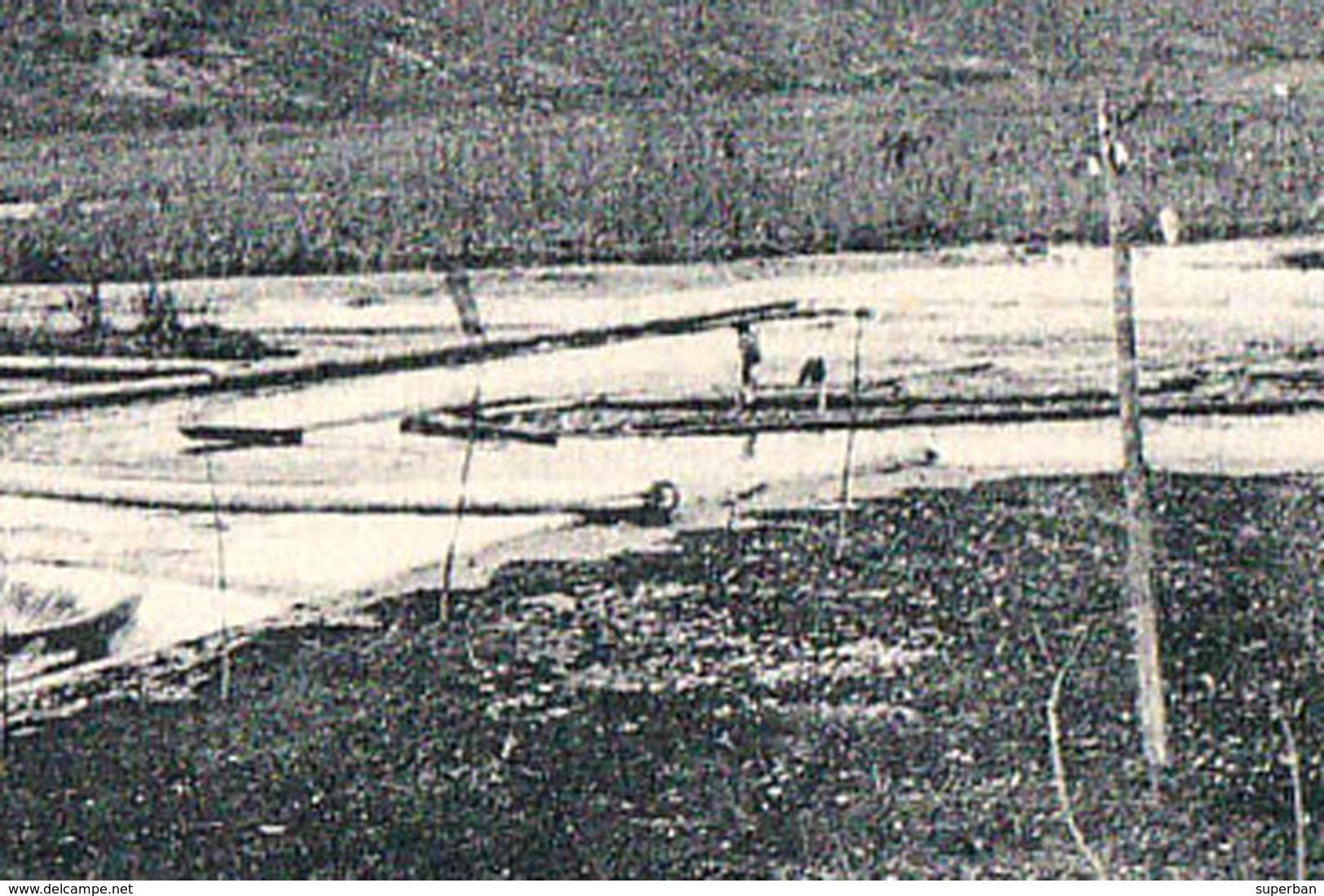 IACOBENI / SUCEAVA : CASCADA / O PLUTA Pe BISTRITA / FLOTTAGE DU BOIS / FLOATING TIMBER On BISTRITA RIVER ~ 1925 (aa988) - Rumänien