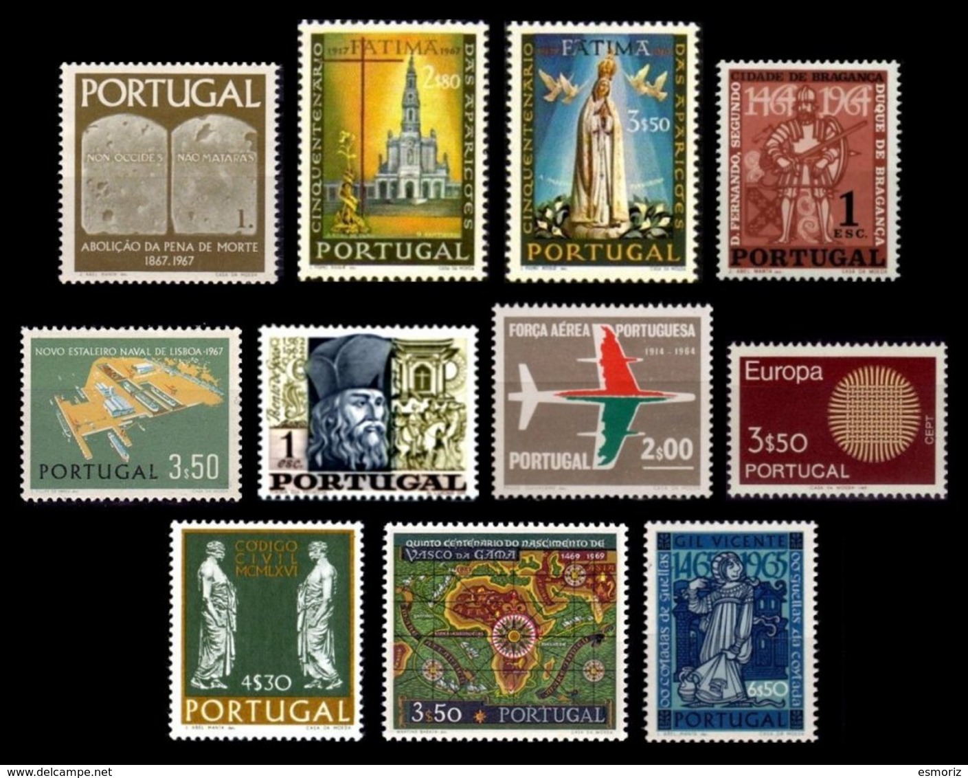 PORTUGAL, Discount Sale, Fine Selection Of Commemoratives, With Many High Values, (*)/* MNG/MLH, F/VF, Cat. &euro; 40,00 - Neufs