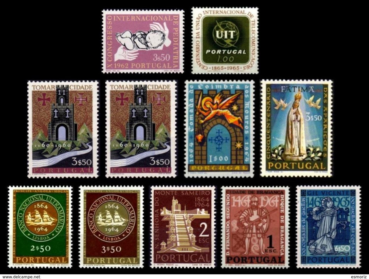 PORTUGAL, Discount Sale, Fine Selection Of Commemoratives, With Many High Values, (*)/* MNG/MLH, F/VF, Cat. &euro; 33,00 - Neufs