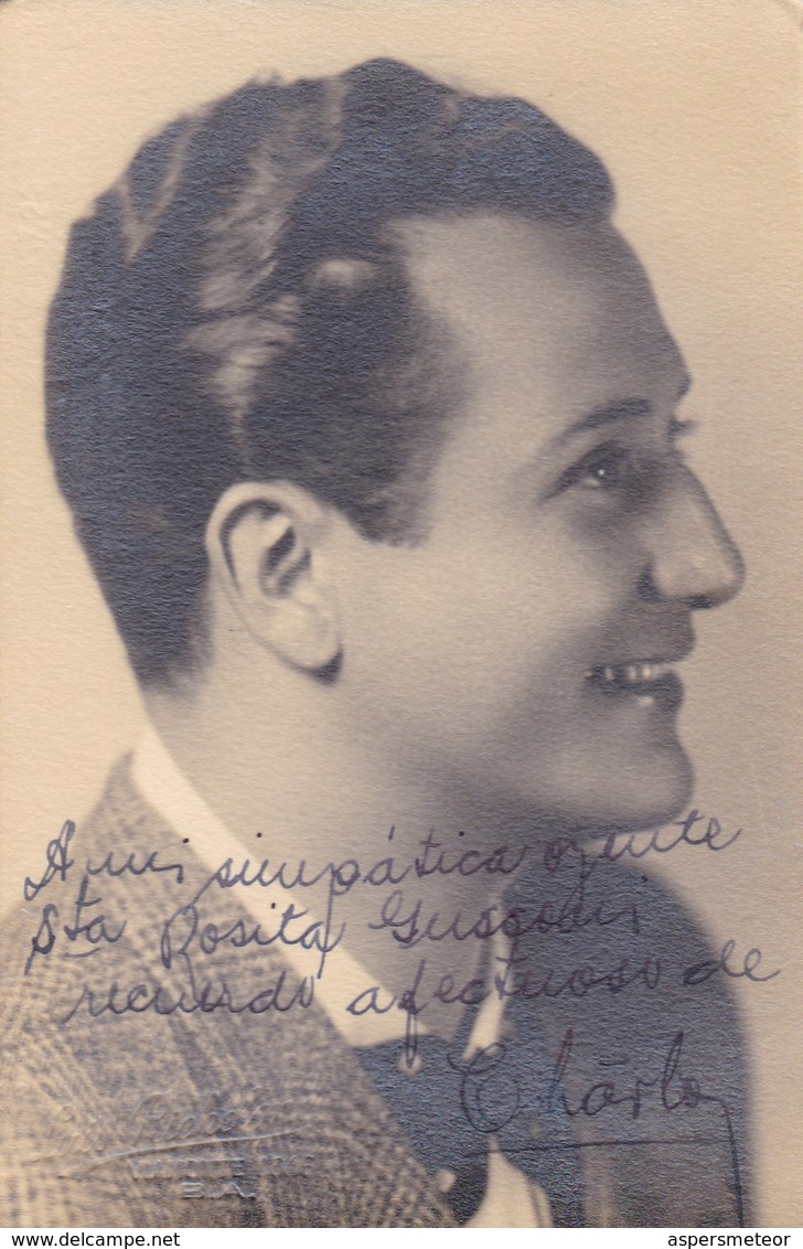 CHARLO (1905-1990) CANTANTE MUSICO PIANISTA ACTOR COMPOSITOR CIRCA 1935 AUTHOGRAPH ORIGINAL SIZE 9.5x14.5cm - BLEUP - Autres & Non Classés