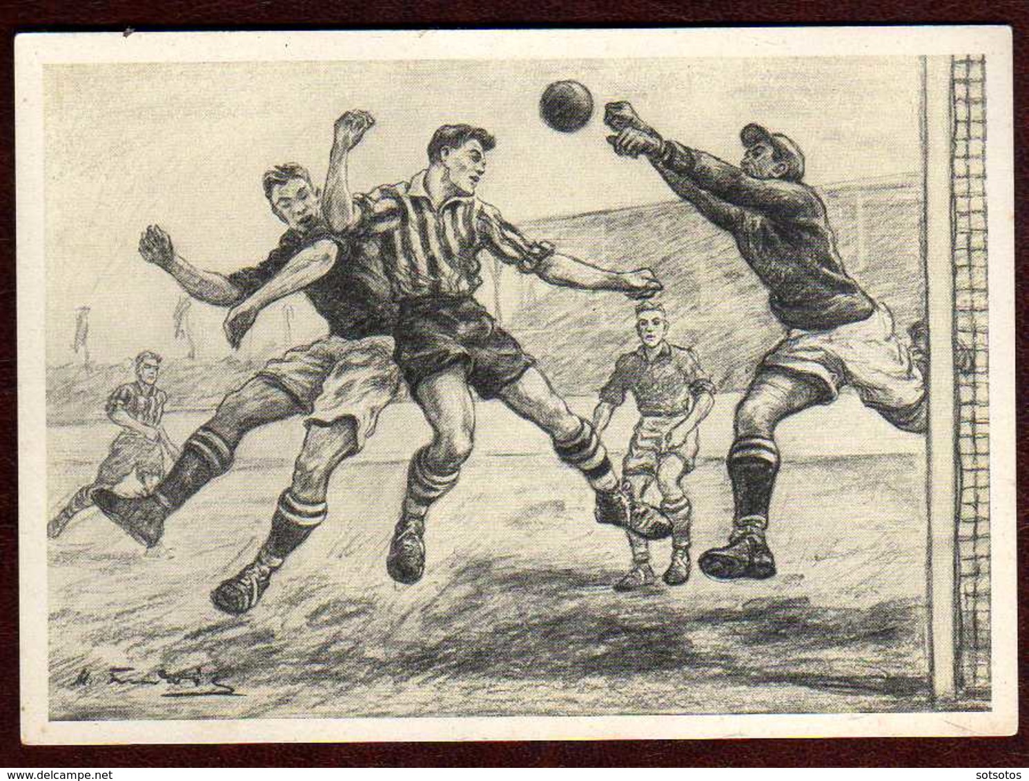 GERMANY 1936: Picture Postcard For The Olympics Of Berlin With Football Scene - Very Nice And Rare - Lettres & Documents