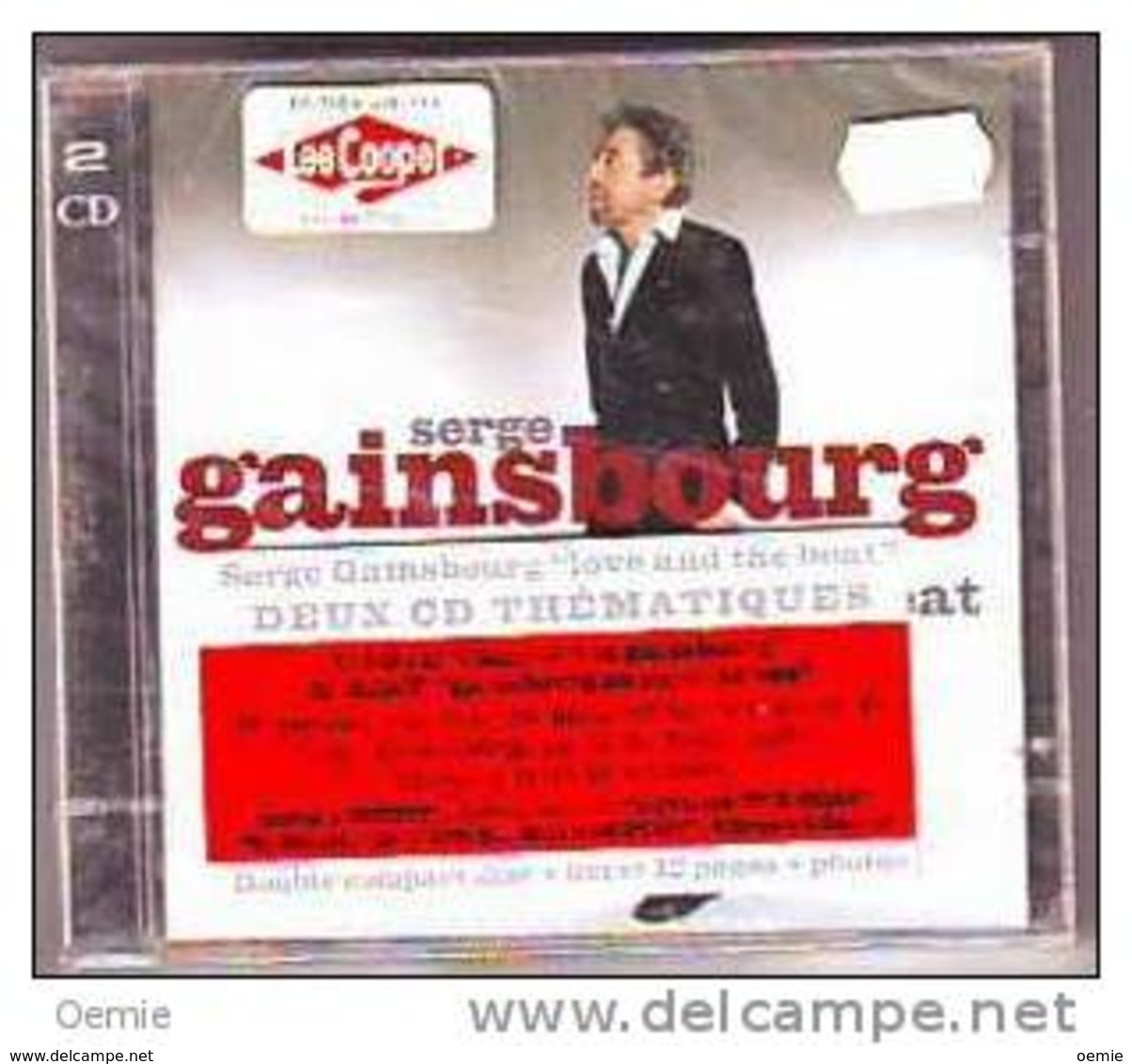 SERGE  GAINSBOURG   °LOT DE 3 CD ALBUM  LES INROCKUPTIBLES PRESENTENT GAINSBOURG   INTERPRETE  PAR+ DOUBLE CD + SES PLUS - Autres - Musique Française