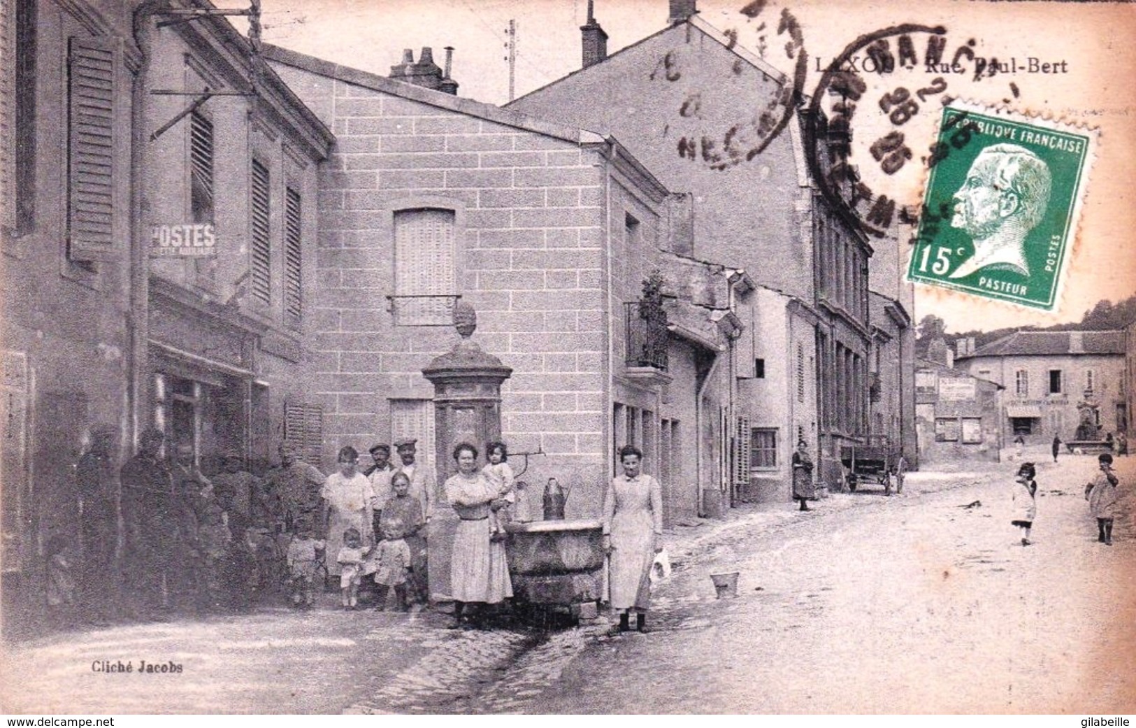 54 - Meurthe Et Moselle -  LAXOU  - Rue Paul Bert ( Belle Animation , Bureau Des Postes, Fontaine ) - Autres & Non Classés