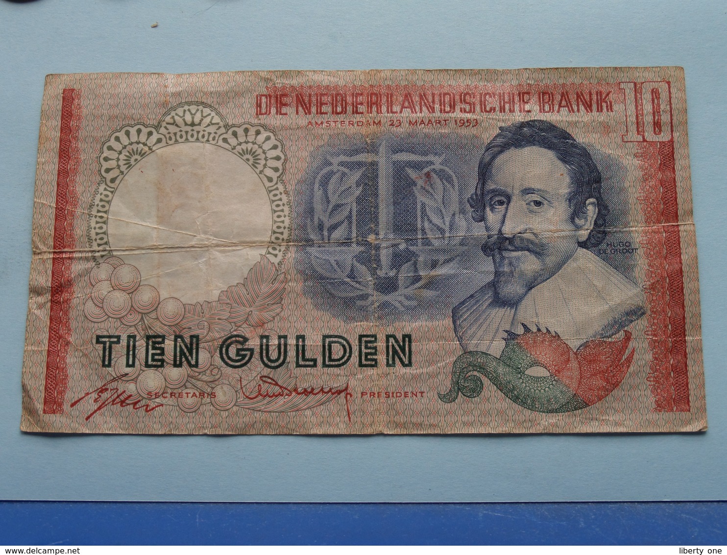 TIEN Gulden AED 094263 / De Nederlandse Bank - Amsterdam 23 Maart 1953 > See Photo For Detail ! - 10 Gulden