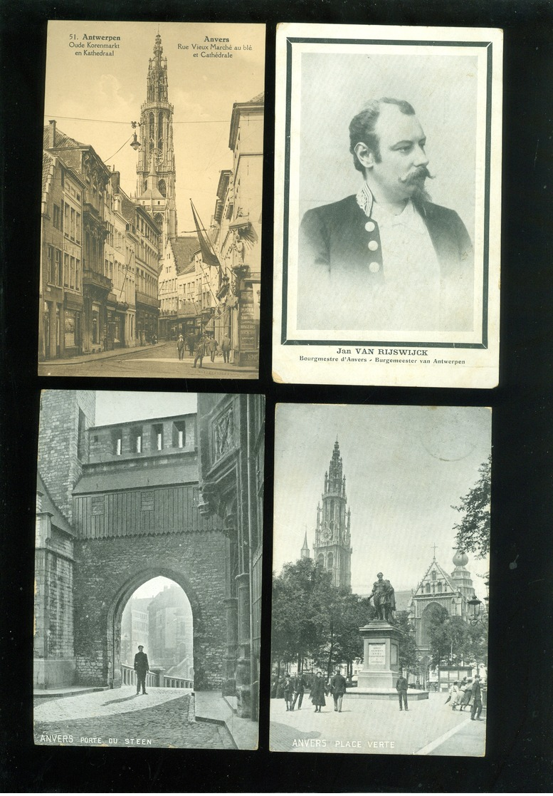 Beau lot de 60 cartes postales de Belgique  Anvers      Mooi lot van 60 postkaarten van België  Antwerpen - 60 scans